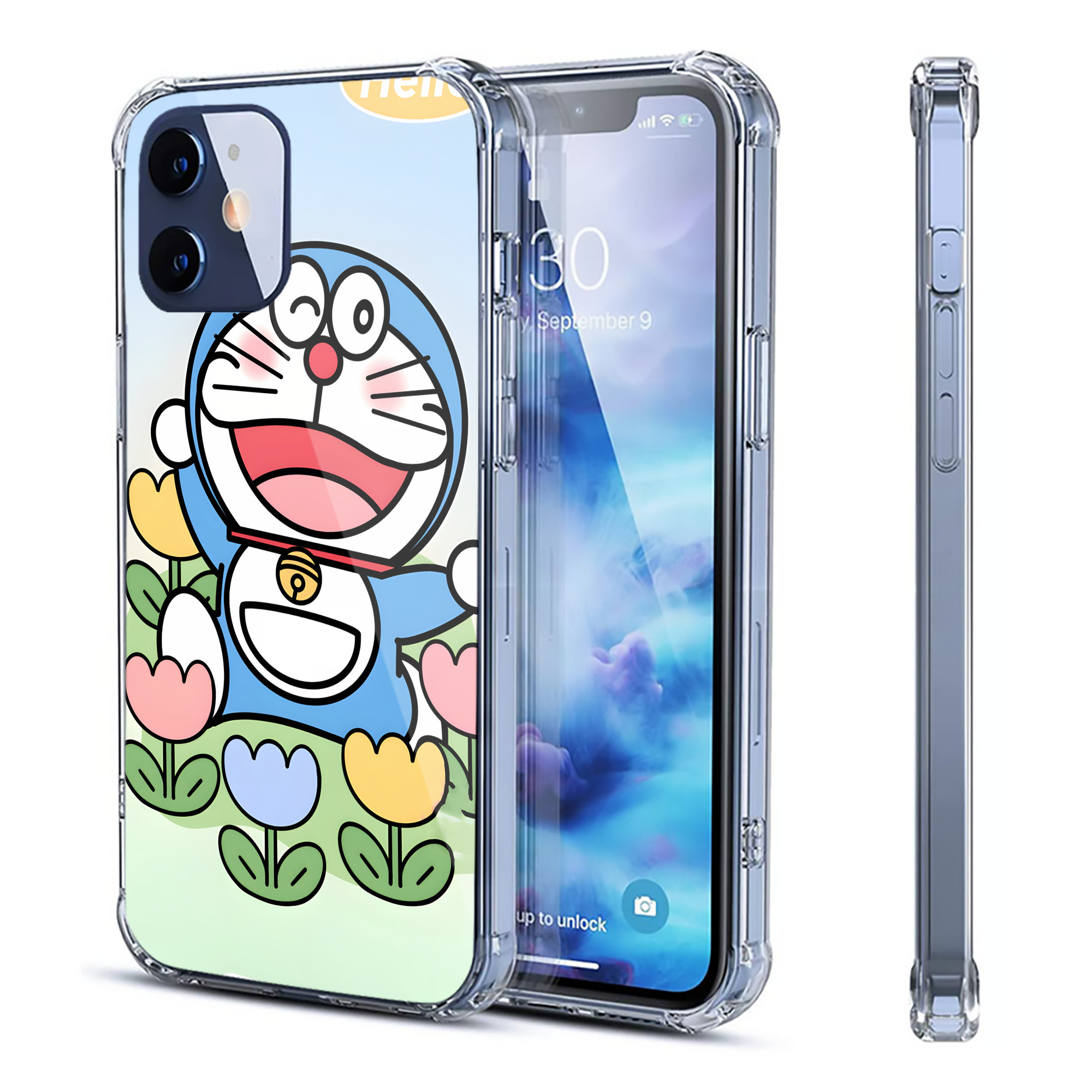 （画像用） ドラえもん Doraemon 【iPhone 12シリーズ対応】透明スマホケース（クリアソフトケース）